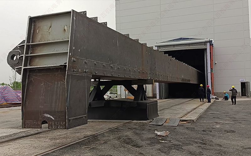 無(wú)錫某熱能設(shè)備公司噴砂房配套軌道平車案例