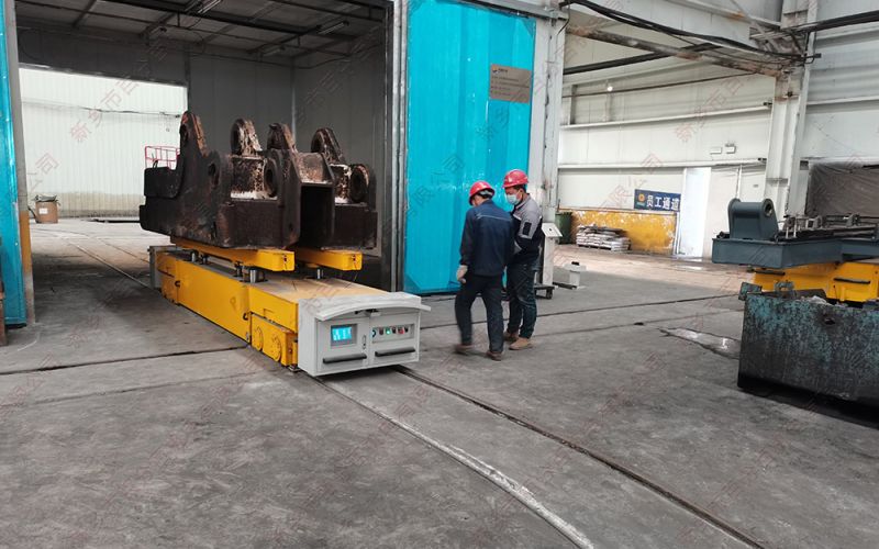 電動軌道地平車在噴砂、清洗、噴漆、烘干等噴涂工序中的應用